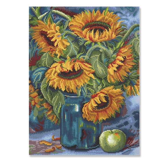 Sunflower Bouquet Painting Diamond Art Kit by Make Market - Full Drill with Gems & Tools - 18" x 24" Canvas - 6 Pack