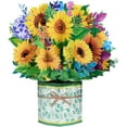 thumbnail image 1 of Sunflower Bouquet Pop Up Card, 3D Flower Greeting Card with Envelopes for Any Occasion, Birthday, Mother's Day, Anniversary, Valentines Day, 1 of 16