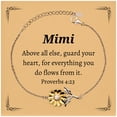 thumbnail image 1 of Sunflower Bracelet Mimi Inspirational Quote Guard Your Heart Perfect Gift for Christmas and Graduation, 1 of 5