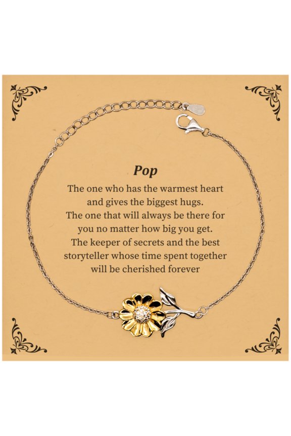 Sunflower Bracelet Pop - The Warm Hearted, Secret Keeper Gift for Christmas, Birthday, and Graduation - Inspirational Jewelry for Confidence and Hope
