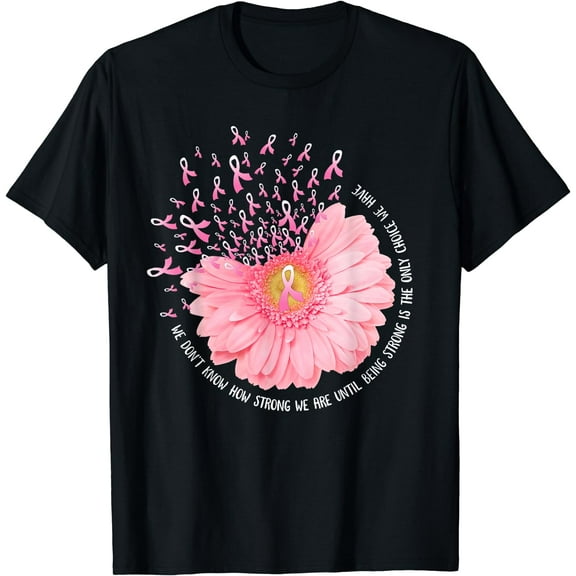 Sunflower Breast Cancer Awareness Pink Ribbon In October T-Shirt