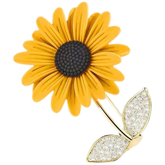 Sunflower Brooch Pin Party Favor Chic Women Brooch Scarf Hat Decorative Pin Adorn