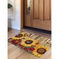 thumbnail image 1 of Sunflower Brown Wooden Door Mat&nbsp;Indoor Outdoor Entrance, Non Slip Rug for Kitchen Bathroom Entryway Rug, Vintage Flowers Butterfly Washable Doormat Floor Mat for Office Home Decor 20x31.5 Inch, 1 of 8