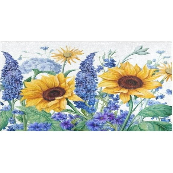 Sunflower Butterfly Bathroom Rug Mat Ultra Soft Non Slip and Absorbent Plush Rugs Washable Quick Dry Bath Rugs 39 x 20 Inches Home Decor