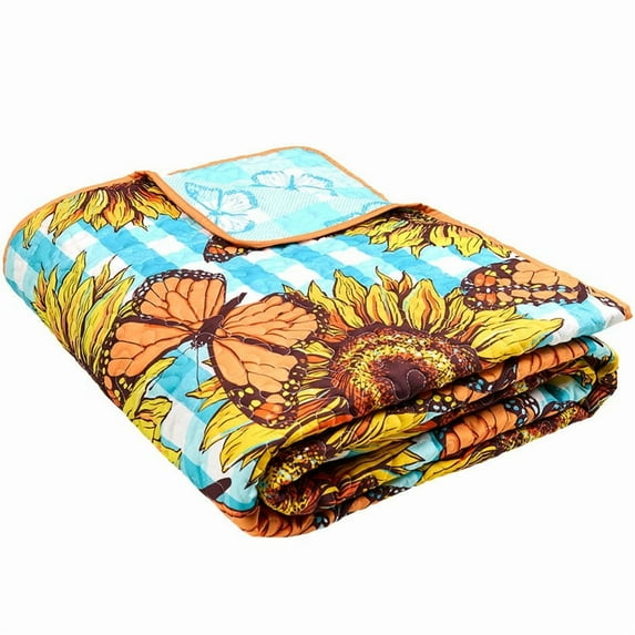 Sunflower Butterfly Quilt - Full/Queen Quilt