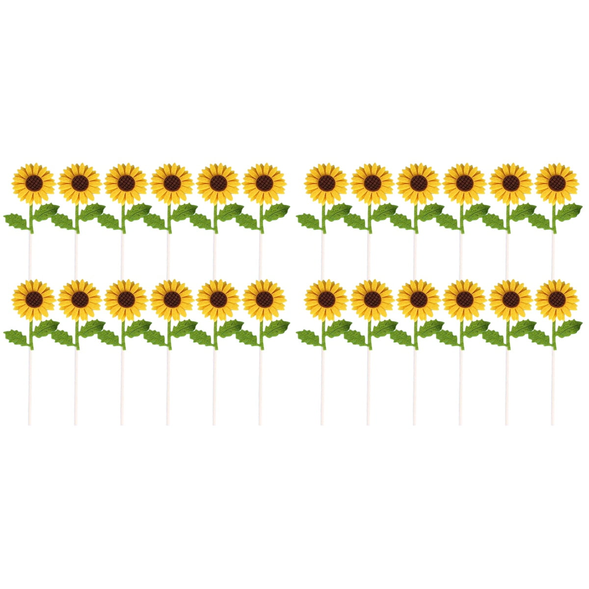 Sunflower Cake Addins 24 Pcs Decorations Fruit Cakes Wedding for