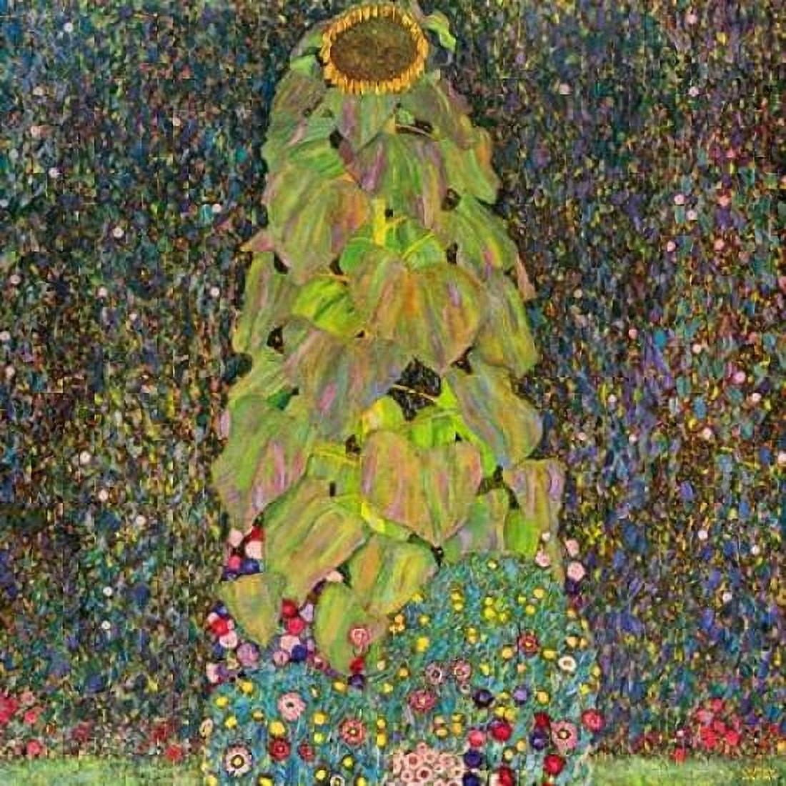 Sunflower Canvas Art - Gustav Klimt (24 x 24)