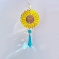 thumbnail image 1 of Sunflower Car Charm, Crystal Suncatcher, Rearview Mirror Hang, Auto Accessories, Cute Hippy Flower Decor For Women, New Car Gift For Her, 1 of 3