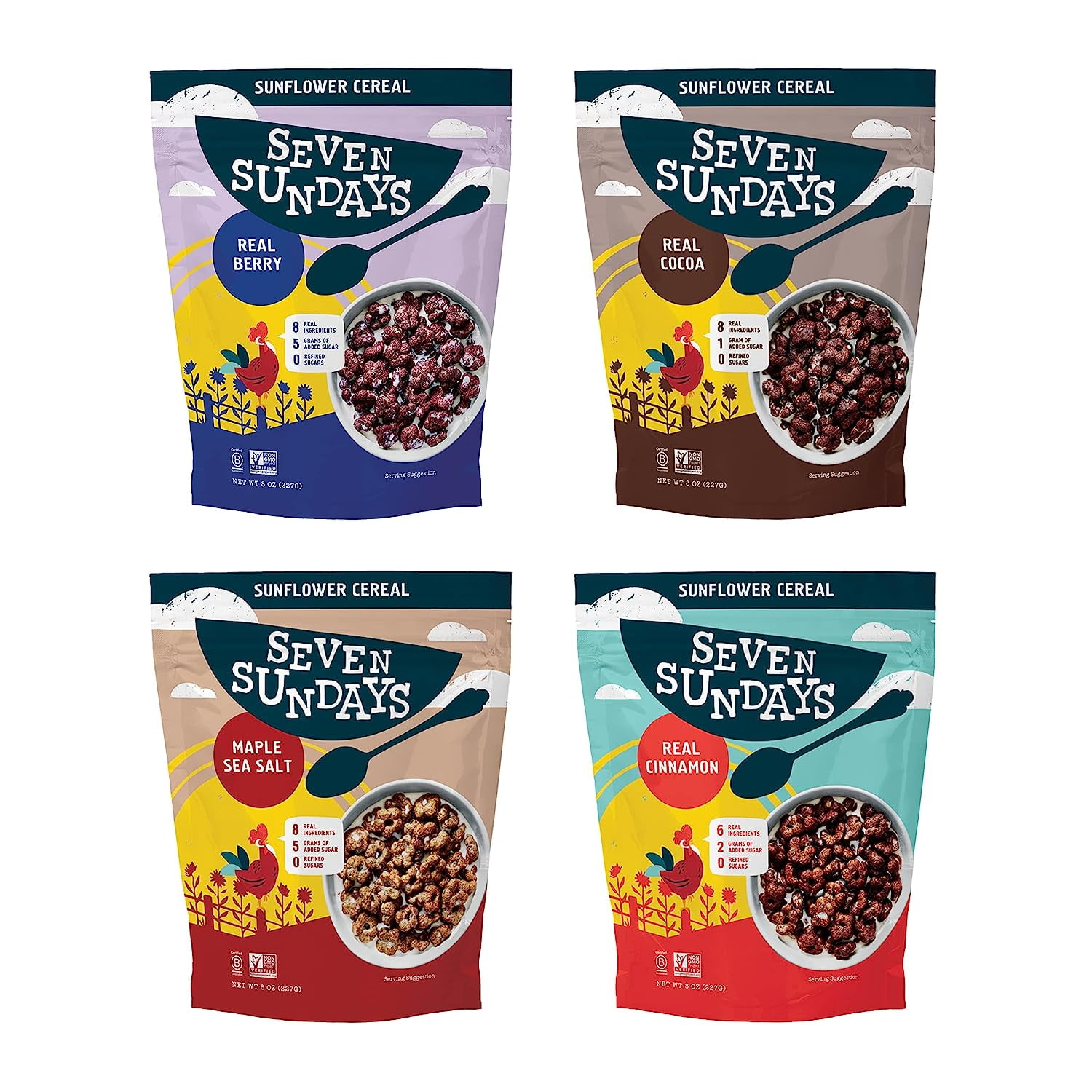 Sunflower Cereal Variety Pack 8 Oz Resealable Bag Pack Of 4 sunflower-cereal-variety-pack-8-oz-resealable-bag-pack-of-4