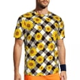 thumbnail image 1 of Sunflower Checkerboard Gym T Shirt Cute Summer Print Novelty T-Shirts Men Streetwear Tshir, 1 of 4