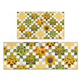 thumbnail image 1 of Sunflower Checkered Pattern Kitchen Rugs Sets Of 2,Anti Fatigue Kitchen Mat Rugs Non Slip Washable,Decorative Kitchen Floor Mats for Kitchen,Sink,Laundry,17"x30"+17"x47", 1 of 7