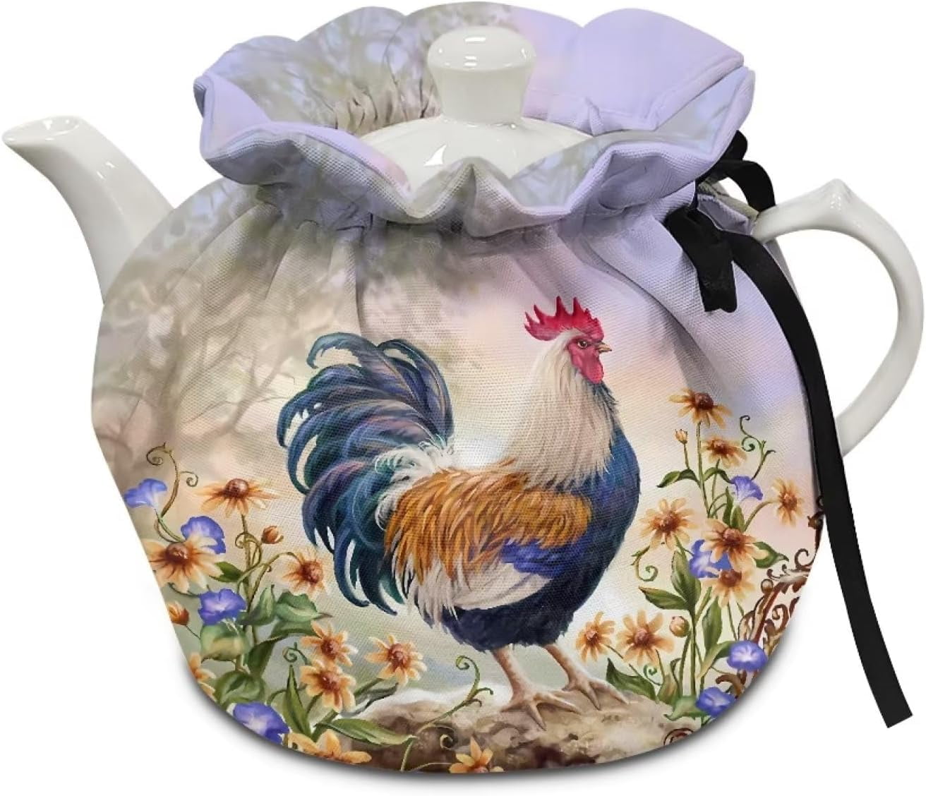 Sunflower Chicken Print Tea Cozy Keep Your Teapot Warm and Stylish