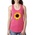 thumbnail image 1 of Sunflower Christian Faith Cross Inspirational/Christian Ladies Racerback Tank Top, Hot Pink, Large, 1 of 3