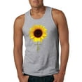 thumbnail image 1 of Sunflower Christian Faith Cross Inspirational/Christian Mens Graphic Tank Top, Heather Grey, 2XL, 1 of 3
