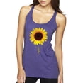 thumbnail image 1 of Sunflower Christian Faith Cross Inspirational/Christian Tri-Blend Racerback Tank Top, Purple Rush, Medium, 1 of 3