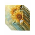 thumbnail image 1 of Sunflower Cloth Napkins Washable Set of 8, Yellow Spring Floral Botanical Reusable Dinner Table Napkins Cloth Bulk for Weddings Kitchen Restaurants Hotel Events Parties 20 x 20 Inch, 1 of 9