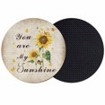 thumbnail image 1 of Sunflower Coasters Set of 2, Absorbent Coasters for Drinks, Vintage Botanical Coaster for Desk Coffee Table Protection, Home Decor House Warming Gifts 4", 1 of 8