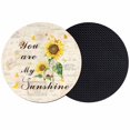 thumbnail image 1 of Sunflower Coasters Set of 2, Absorbent Coasters for Drinks, Vintage Botanical Coaster for Desk Coffee Table Protection, Home Decor House Warming Gifts 4", 1 of 8