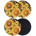 thumbnail image 1 of Sunflower Coasters Set of 4, Absorbent Coasters for Drinks, Yellow Floral Elegant Pastoral Flowers Watercolor Coaster for Desk Coffee Table Protection, Home Decor House Warming Gifts 4", 1 of 8