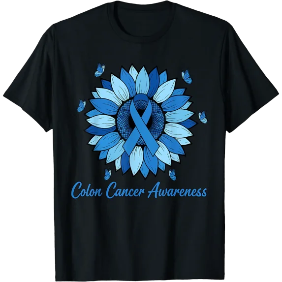 Sunflower Colon Cancer Awareness Month Ribbon T-Shirt - Walmart.com