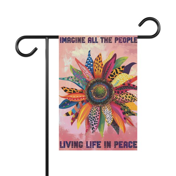 Sunflower Colorful Hippie Flag, Be Kind Hippie Flag ID-0229-CNQV