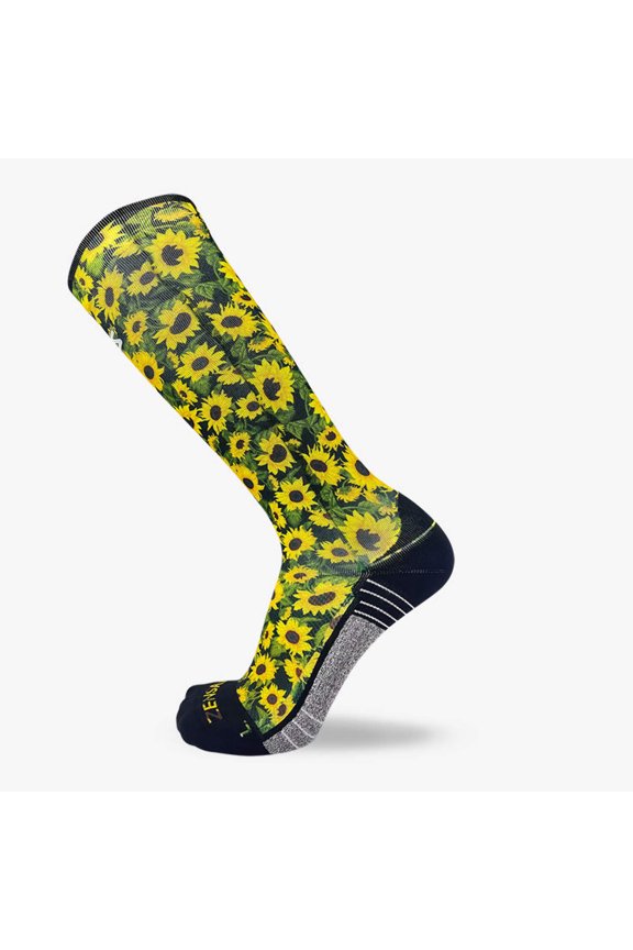Sunflower Compression Socks (Knee-High) S / Black