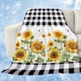 thumbnail image 1 of Sunflower Cooling Blanket,Lightweight Breathable Summer Throw Blanket with Double Sided Cold Effect,Black White Buffalo Plaid Check Country Bee Picnic Blankets Bed Sheet for Hot Sleepers 60"x80", 1 of 8