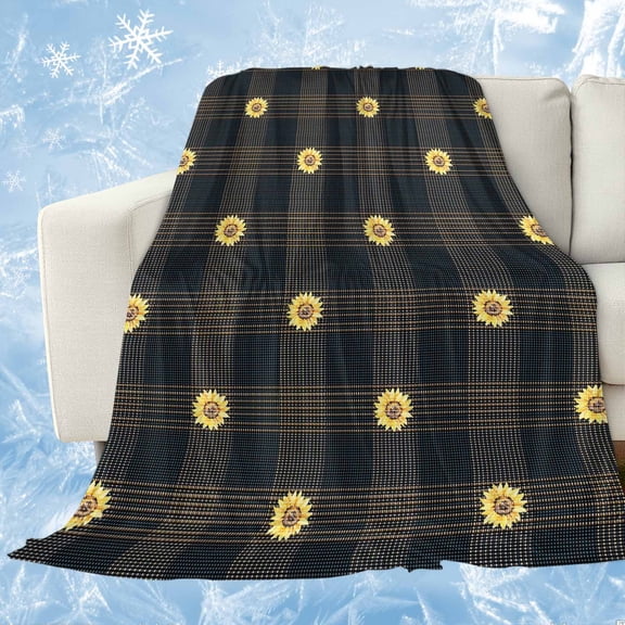 Sunflower,Cooling Blanket, Lightweight Breathable Summer Throw Blanket with Double Sided Cold Effect,Gradual Geometric Abstract Modern Black Picnic Beach Blankets Bed Sheet for Hot Sleepers 30"x40"