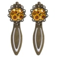 thumbnail image 1 of Sunflower Copper-Colored Lace Bookmarks | Stainless Steel Reading Accessories for Book Lovers | Vintage Book Accessories, 1 of 5