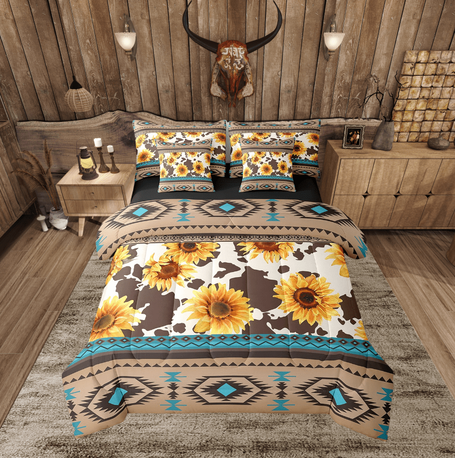 Star Cow Print Bedding Set