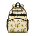 thumbnail image 1 of Sunflower Cream Pattern Cute School Backpack Bag for School with Padded Back and Adjustable Shoulder Straps 15.25"x11.5"x5.25", 1 of 5
