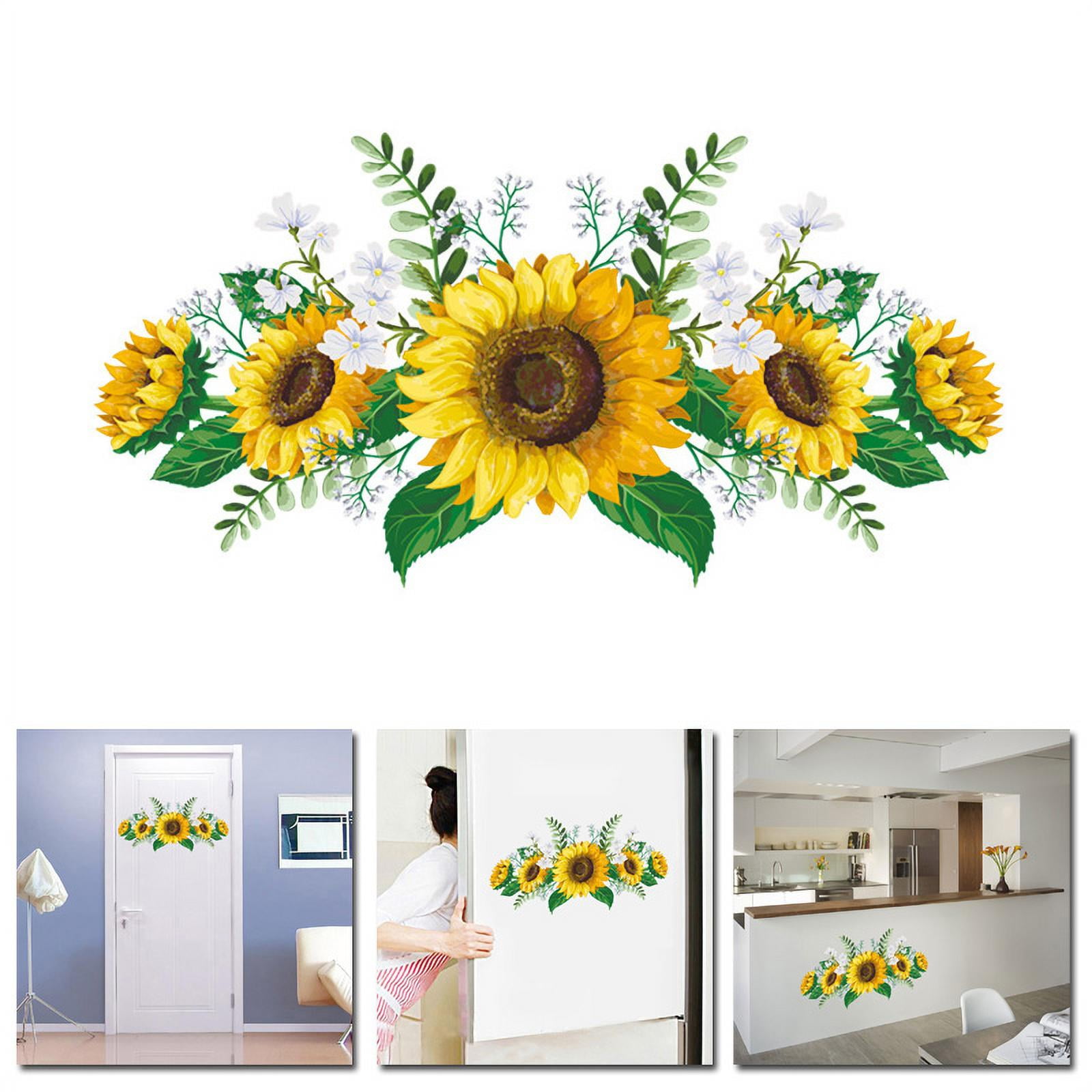 Sunflower Creative Wall Sticker Bedroom Living Room Home Decoration 30*60cm, 1pcs