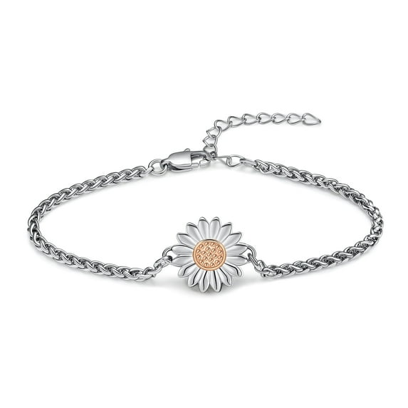 Sunflower Cremation Jewelry Urn Bracelet for Ashes Keepsake Memorial Urn Locket Urn Bracelet for Human Pet Ashes Memorial Gift for Women