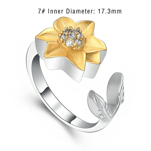 Sunflower Cremation Jewelry for Ashes Holder Funeral Urns Ring for Cremation Ashes Memorial Finger Ring for Women