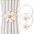 thumbnail image 1 of Sunflower Curtain Tiebacks 2 Pack Daisy Curtain Holdbacks Boho Curtain Ties Cute Flower Curtain Ties Decorative for Bedroom Window Treatment, 1 of 6