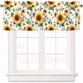 thumbnail image 1 of Sunflower Curtain Valance for Windows Vintage Summer Floral Window Treatments 1 Panel Short Curtains for Kitchen Windows Bathroom Bedroom,54 x 18 Inch, 1 of 6