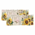 thumbnail image 1 of Sunflower Curtain Valances for Windows, Kitchen Valance Window Treatments Panel 2 Pack, Farmhouse Spring Floral Summer Botanical Rod Pocket Short Curtains for Bathroom Bedroom 60 x 18 Inch, 1 of 8