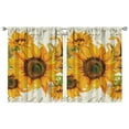 thumbnail image 1 of Sunflower Curtains 42x54 Inch Rod Pocket 2 Panels, Floral Window Drapes for Bedroom and Kitchen Light Filtering Décor, 1 of 2