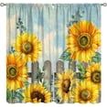 thumbnail image 1 of Sunflower Curtains, Farmhouse Yellow Floral Curtain Summer Fall Rustic Plant Window Treatments for Living Room Bedroom Kids Room Curtain 42x54 Inch, 1 of 6