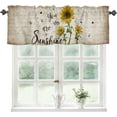 thumbnail image 1 of Sunflower Curtains Kitchen Valance for Windows Rustic Window Toppers Valances Rod Pocket Window Treatments 1 Panel U R My Sunshine Retro Letter Short Curtains for Farmhouse Bathroom Bedroom 54 x 18 in, 1 of 6