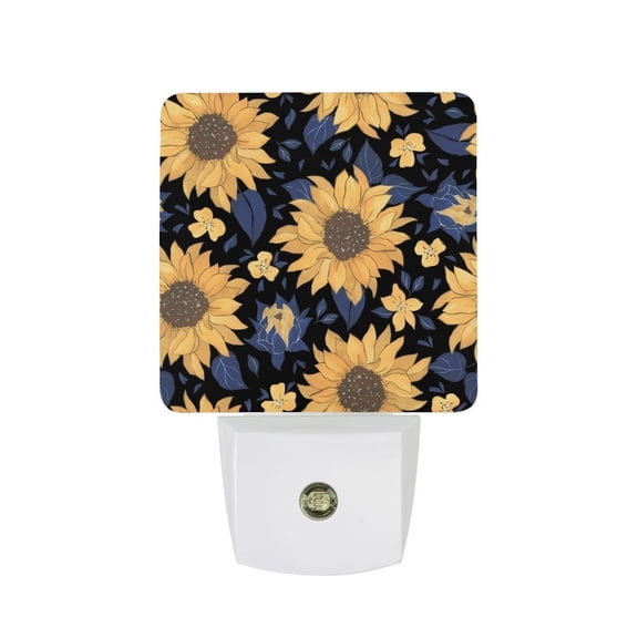 Sunflower Cute Night Light Plug-In Wall Mountable Dusk To Dawn Motion-Sensor Night Light Makes A Great Gift 11.5x7.5x5cm