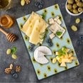 thumbnail image 1 of Sunflower Cutting Board, Sunflower Pattern on a White Background Vibrant Nature Elements Simple Seasonal Art, Decorative Tempered Glass Cutting and Serving Board, Small Size, Yellow, by Ambesonne, 1 of 5