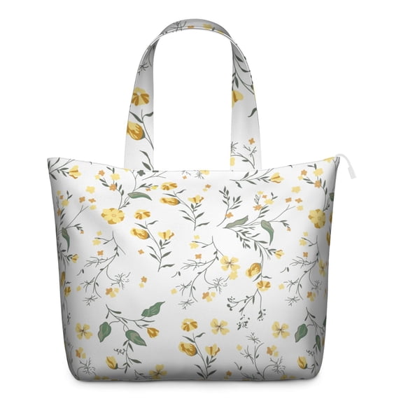Sunflower Daisy Pattern Duffel Vintage Floral Print Travel Bag, , Lightweight, Multipurpose
