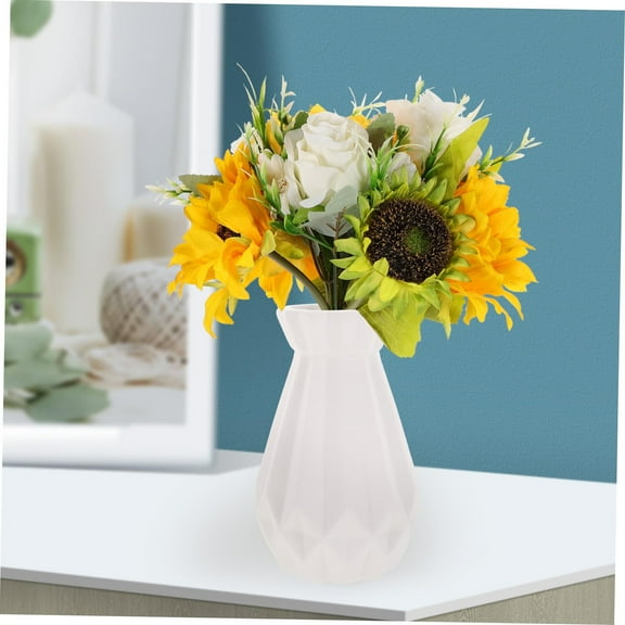 Sunflower Decorations, Realistic Floral Centerpiece Sunflower Artificial Flowers, Realistic Faux Sunflower Bouquet, Cloth and Plastic Materials, Perfect for Vases, Centerpieces Decor, Never Wilts
