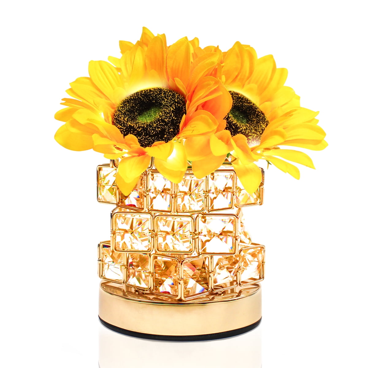 Sunflowers Flower Night Light Lamp USB Touch Small Table Lamps for Bedroom Decor Bar Coffee Decorations Gifts for Mom Women
