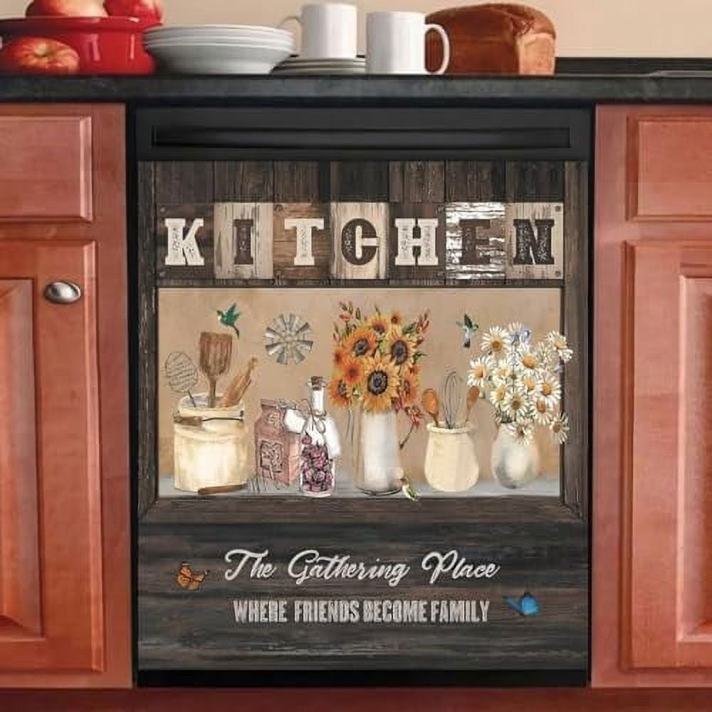 Sunflower Decorative Dishwasher Cover Christian Verse Dishwasher