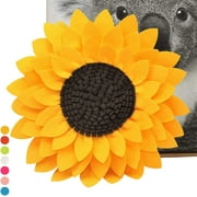 Sunflower Decorative Throw Pillows, 3D Flower Pillow, Accent Pillow, Sunflower Decorations, Flower-Shaped (14.5" Flower, 13" Pillow with Insert, Sunny)