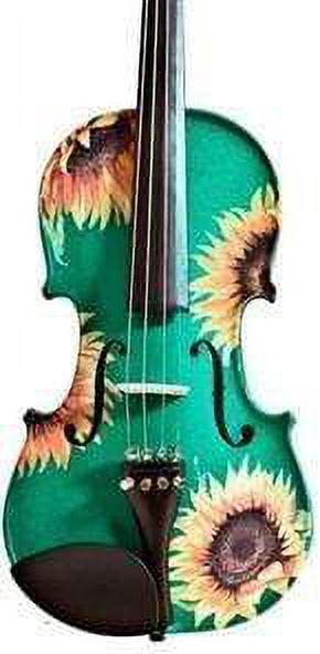 Sunflower Green Violin Outfit w Pearl fine tuners