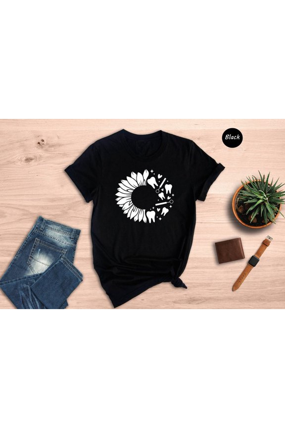 Sunflower Dentist Shirt, Future Dentist Shirt, Rdh Dental School T Shirt, Dental Hygienist Shirt,Dental Graduation Shirt,Dental Office Shirt SWEATSHIRT All Size S-5XL