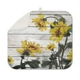 thumbnail image 1 of Sunflower Design Dish Drying Pad for Kitchen Sink Area, Foldable Microfiber Counter Mat, Absorbent and Reusable Rack Pad, 16x18 Inch, 1 of 7